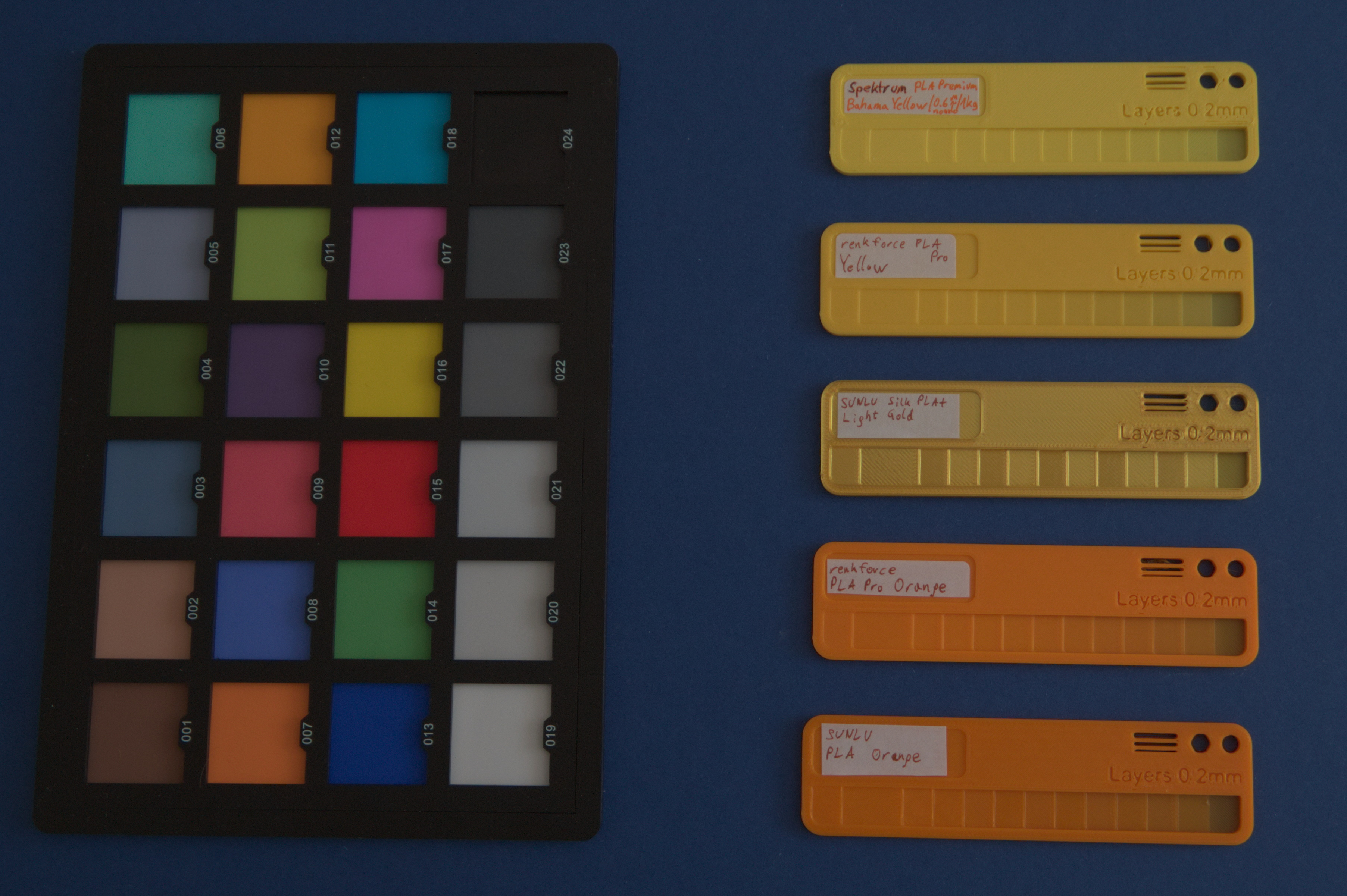Yellow and orange filaments